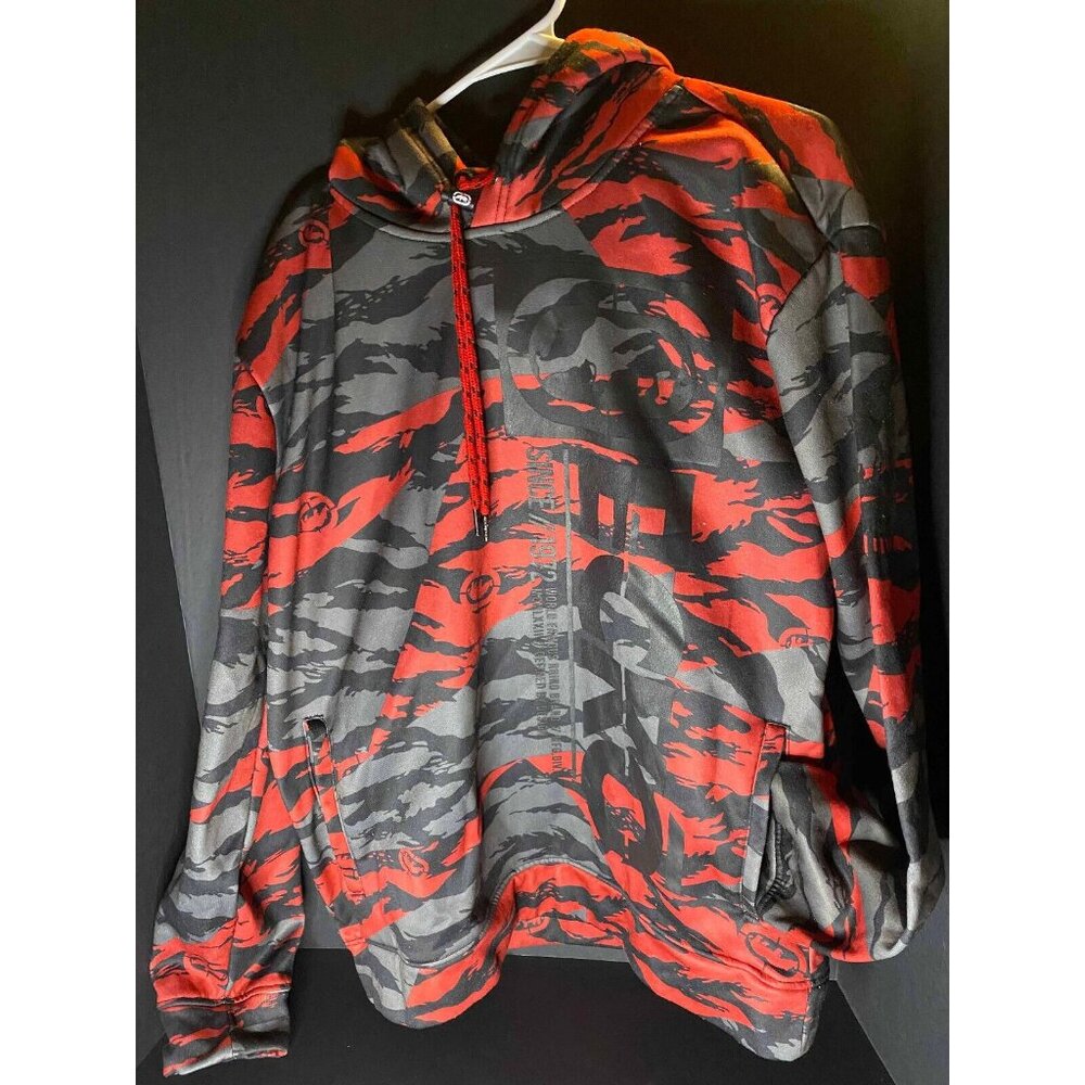 Ecko Unltd Camo All Over Print Pullover Hoodie Mens L Rhino Y2K Skater